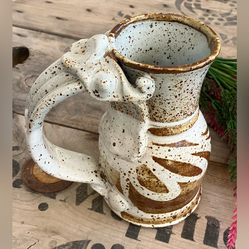 Vintage Studio Art Pottery Small Pitcher Vase Artist Signed